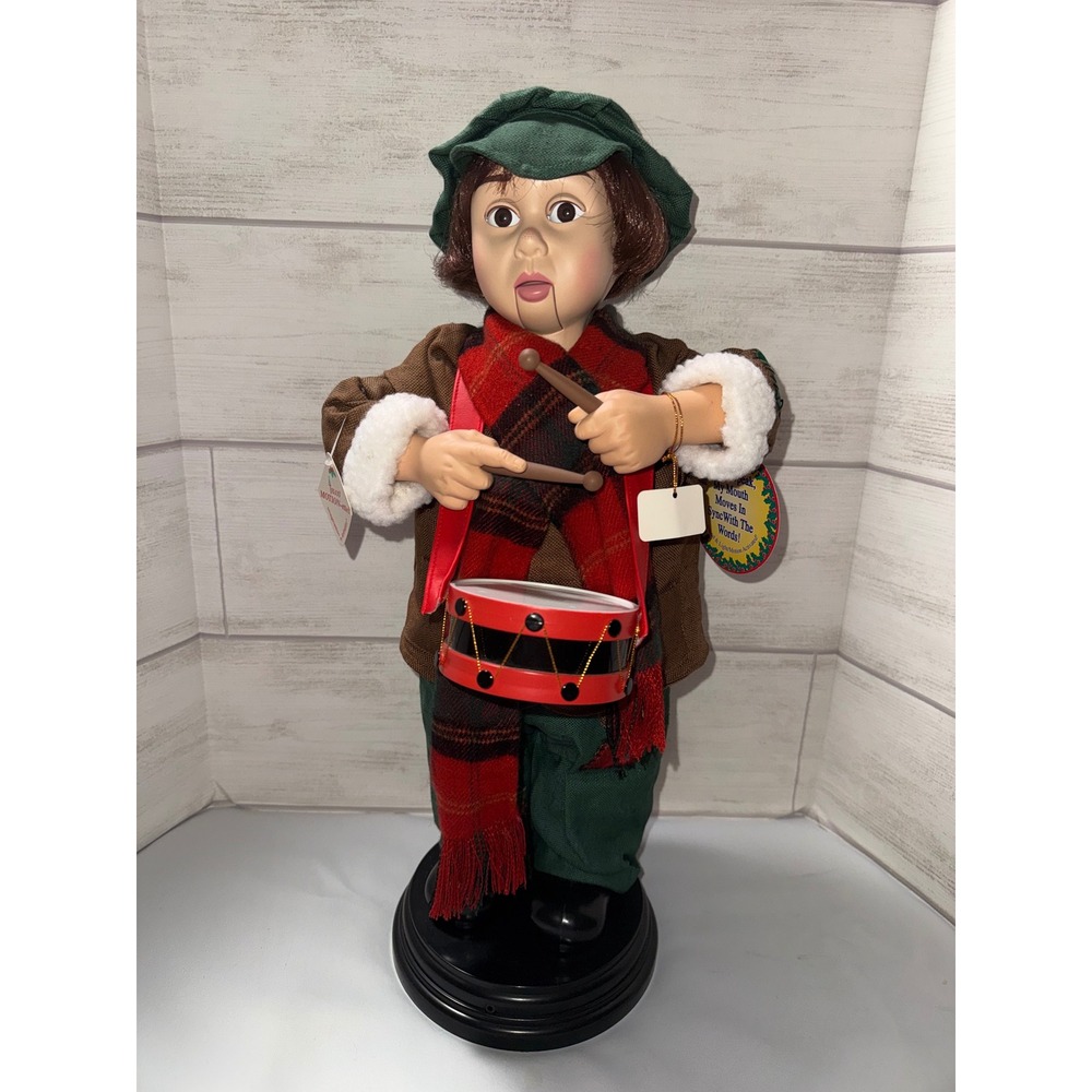 Telco Motion-ettes Christmas Animated Little Drummer Boy 19 Inch Vintage Decor